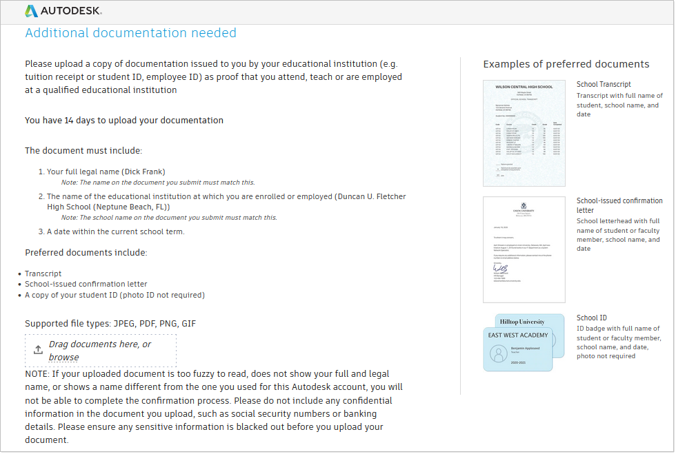 AutoCAD authentication example showing the Autodesk ID sign-in option