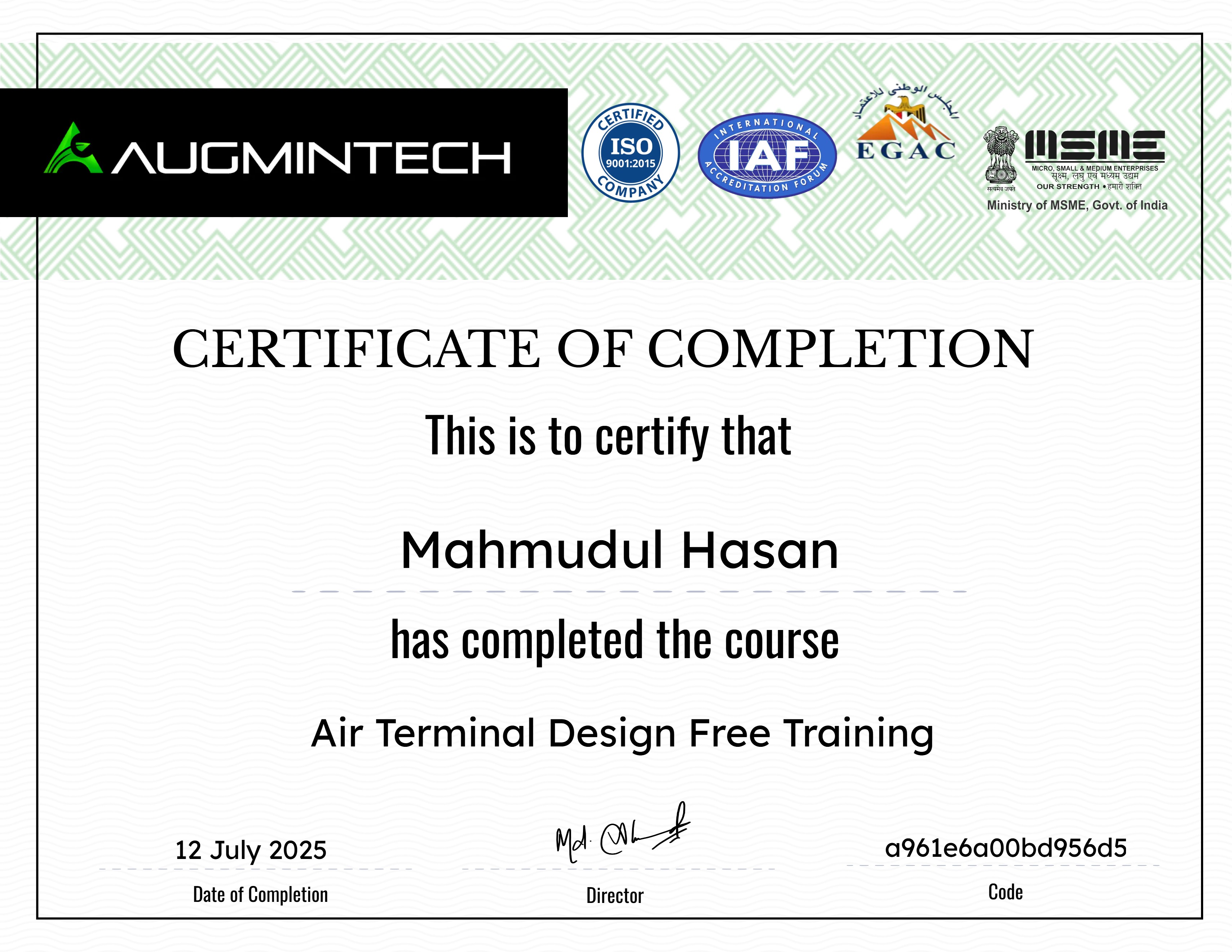 Air Terminal Design Free Training